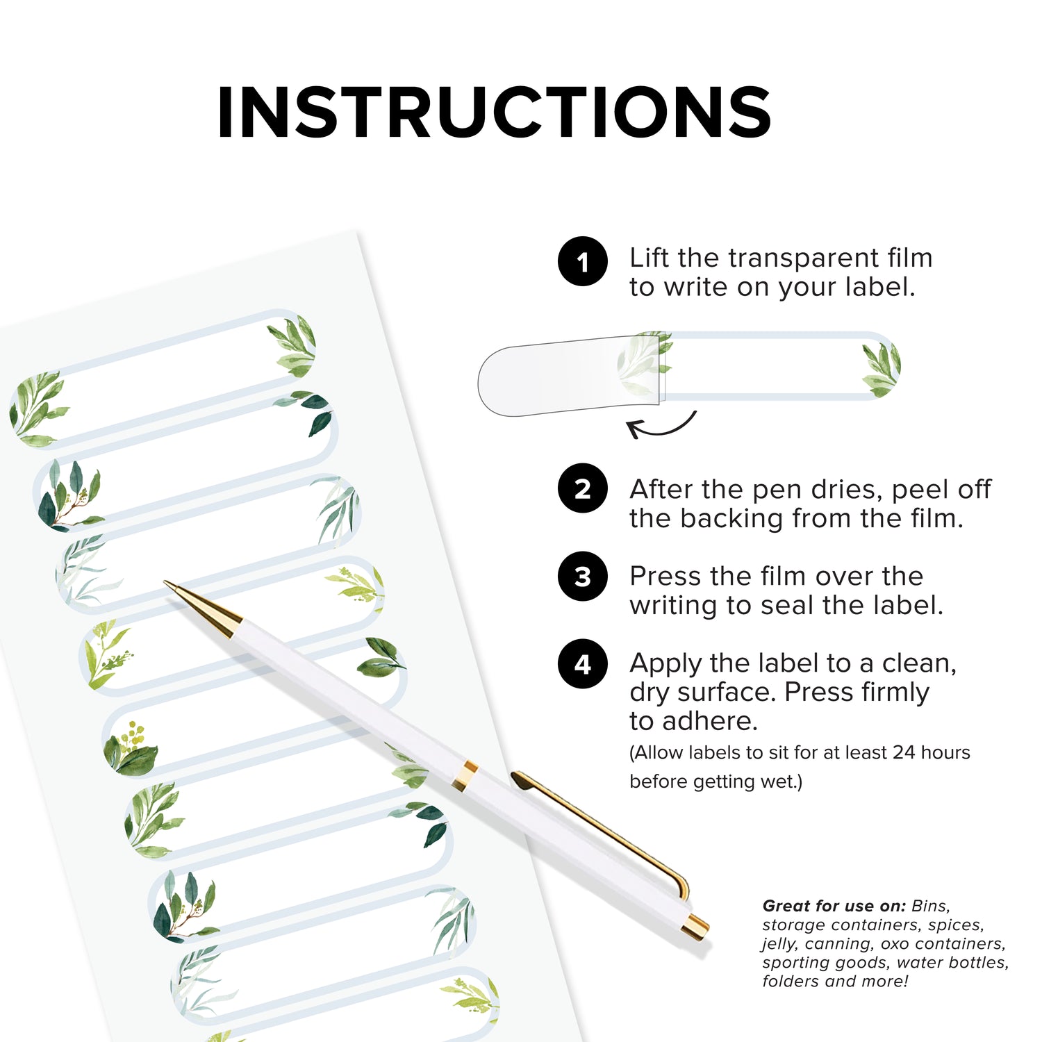 Greenery All Purpose Labels