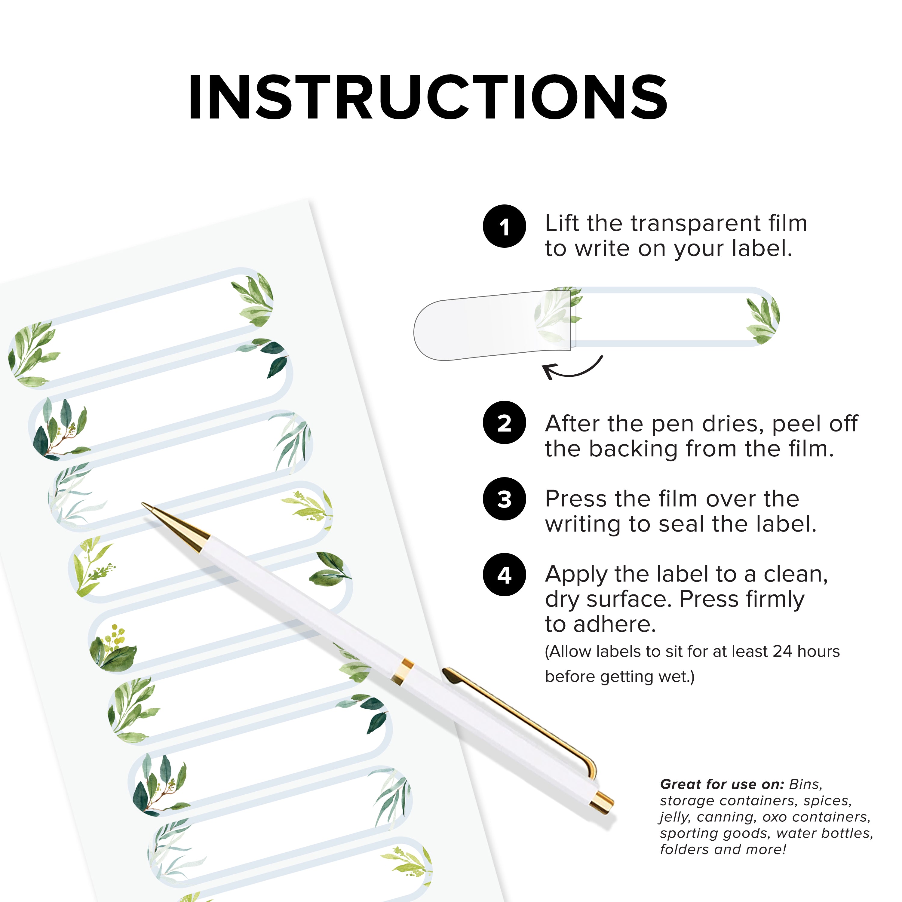 Greenery All Purpose Labels