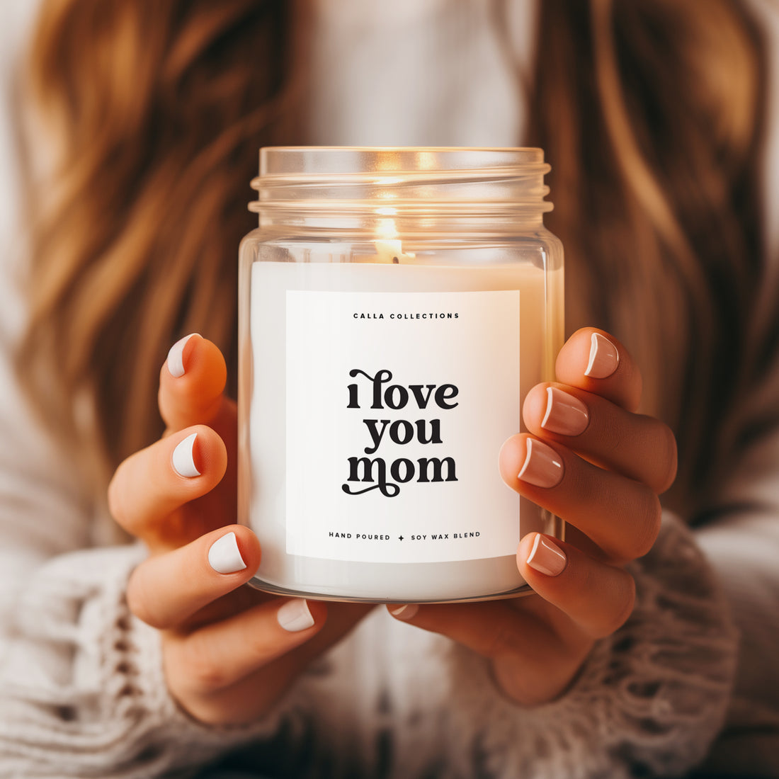 I Love You Mom Candle