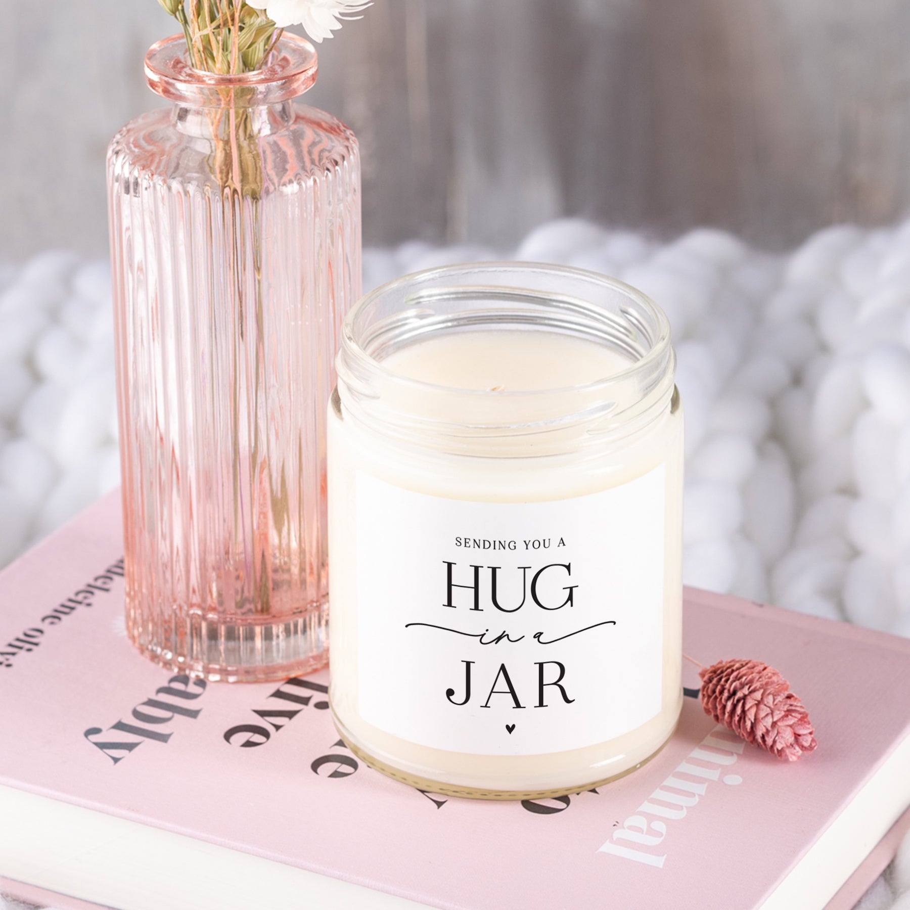 Classic Hug in a Jar Frosted Candle