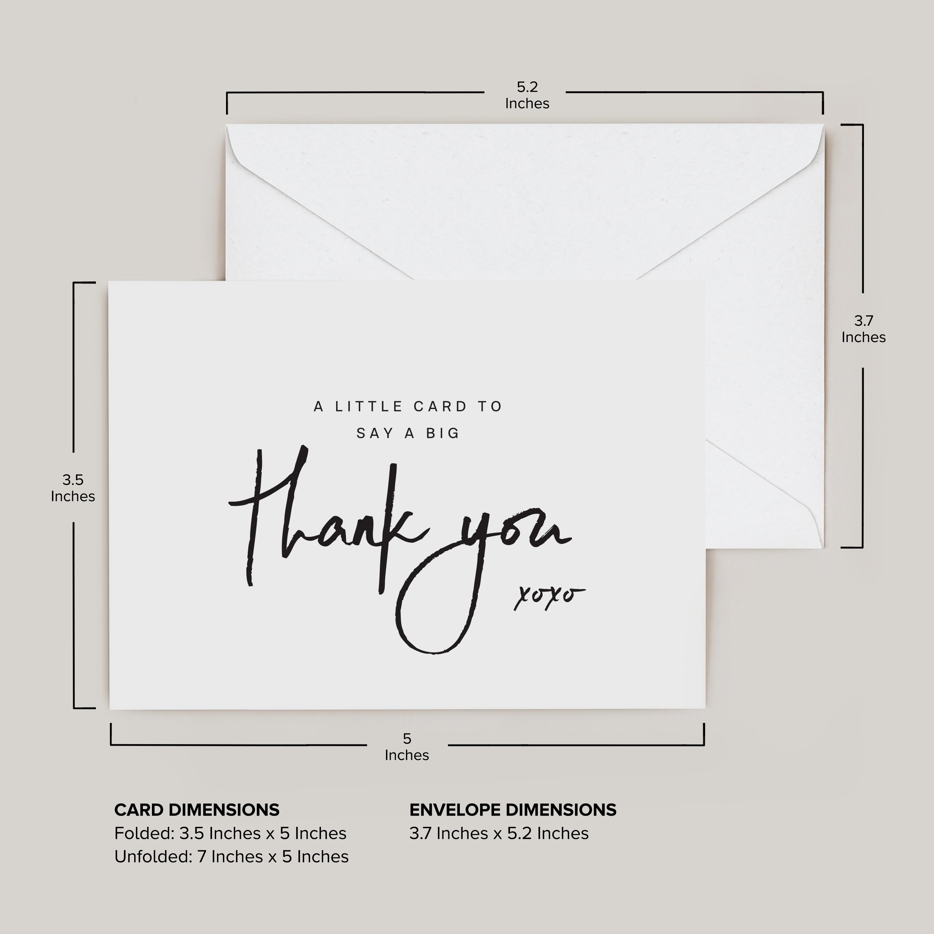 &quot;A Little Card to Say a Big Thank You&quot; Folded Thank You Cards