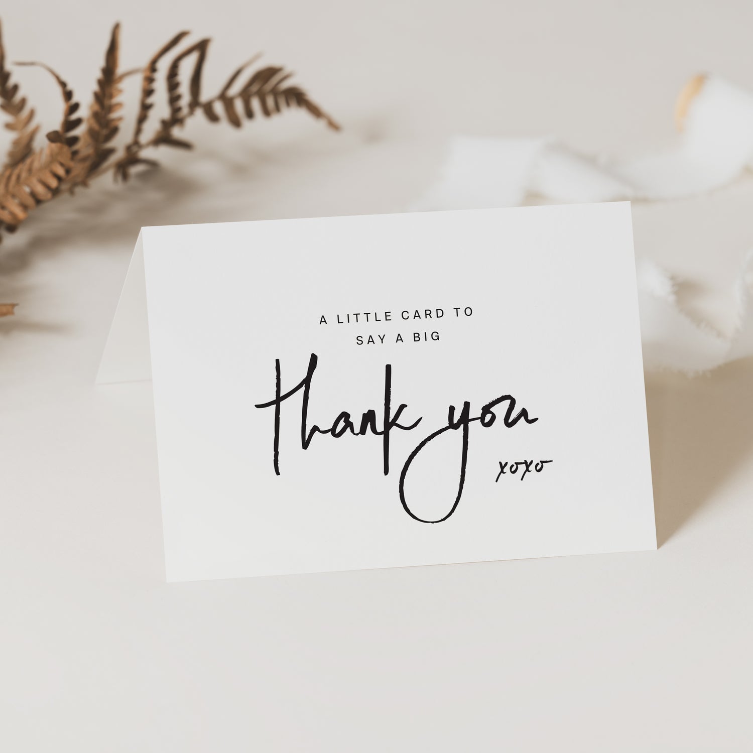 &quot;A Little Card to Say a Big Thank You&quot; Folded Thank You Cards