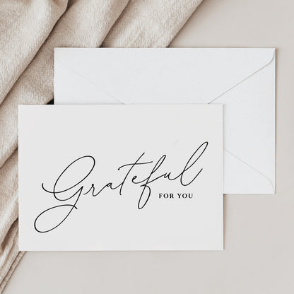 &quot;Grateful for You&quot; Folded Thank You Cards