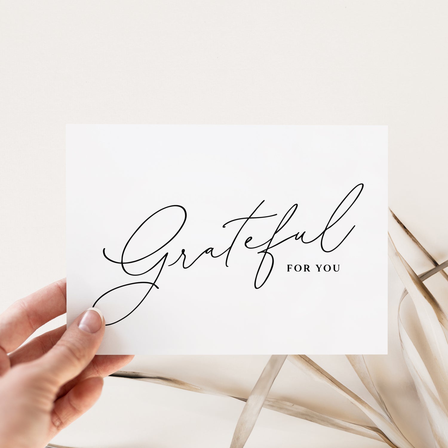 &quot;Grateful for You&quot; Folded Thank You Cards