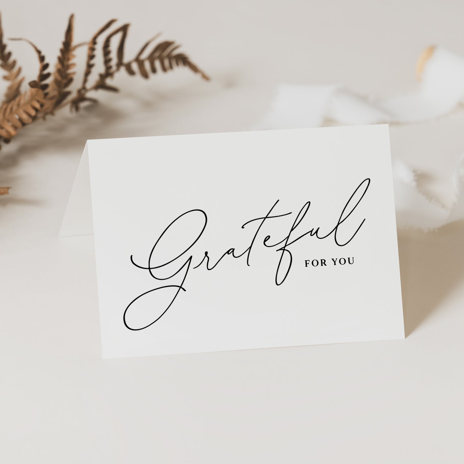 &quot;Grateful for You&quot; Folded Thank You Cards