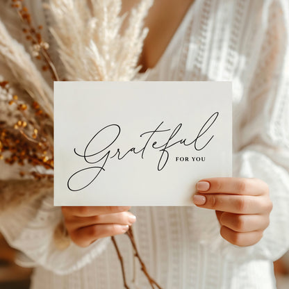 &quot;Grateful for You&quot; Folded Thank You Cards