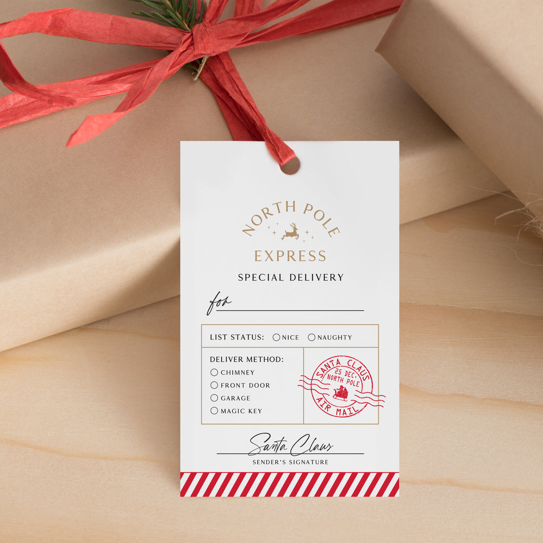 &quot;North Pole Express&quot; Holiday Gift Tags