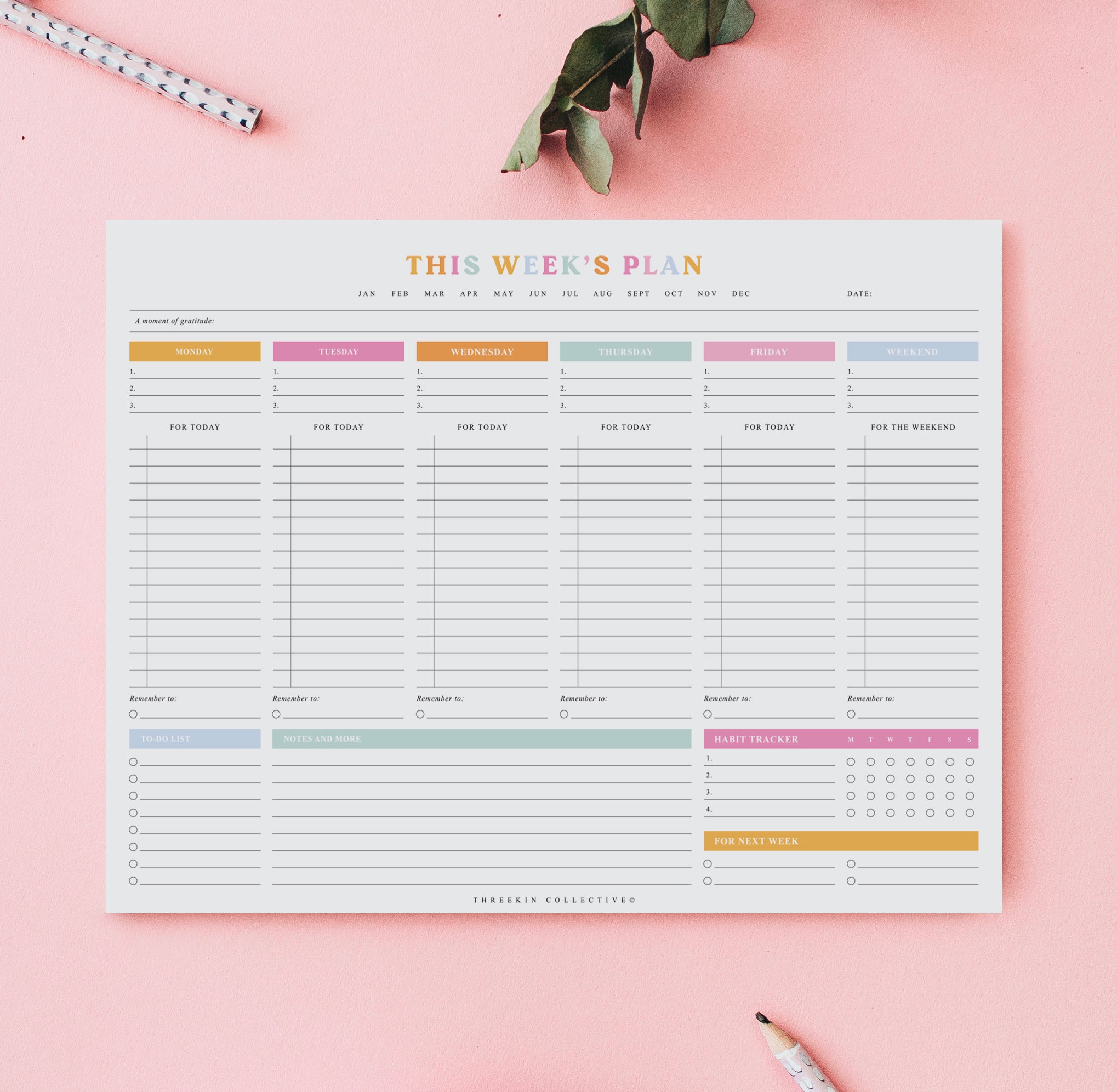 Joyous Affair Weekly Planner