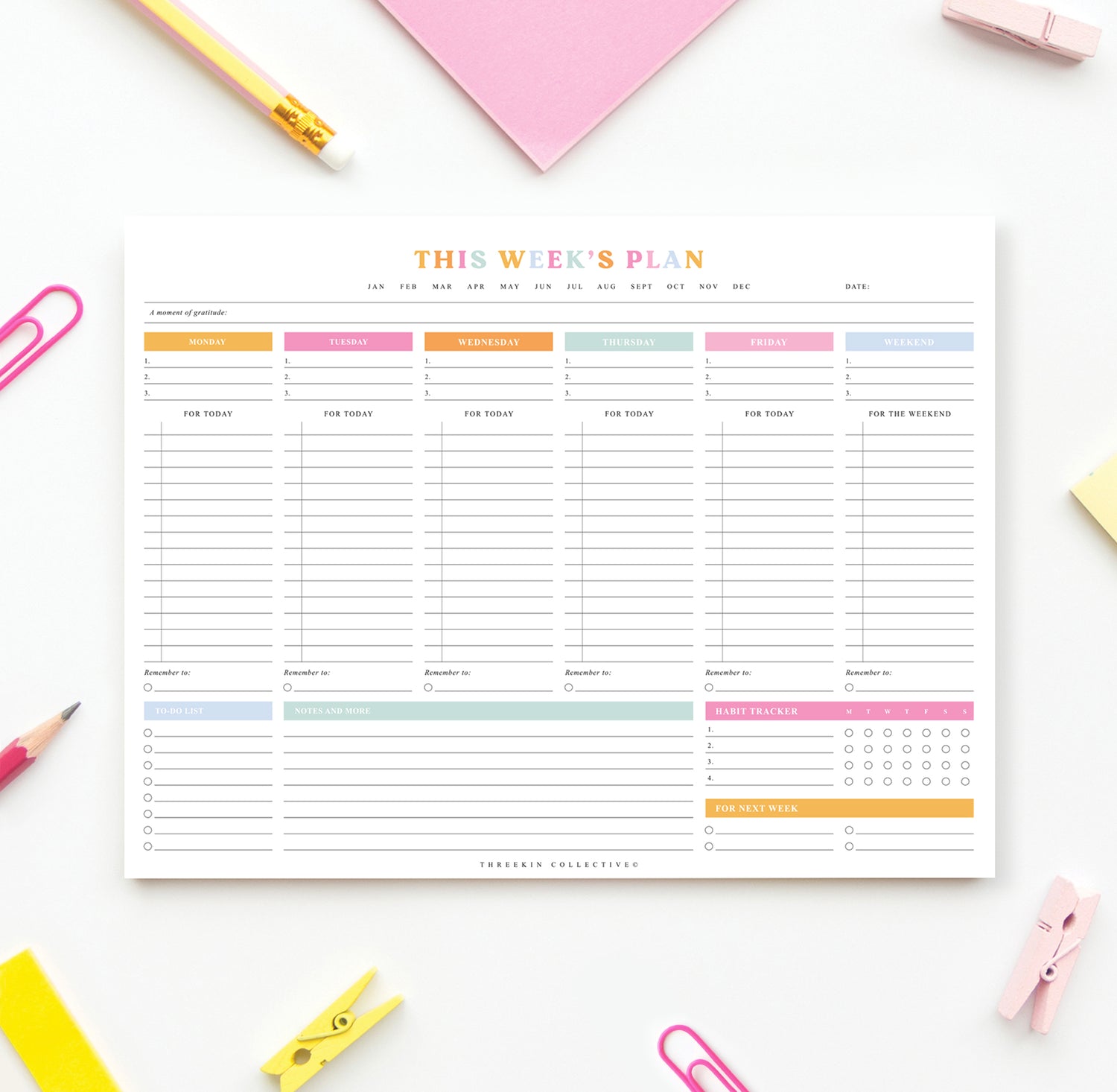 Joyous Affair Weekly Planner